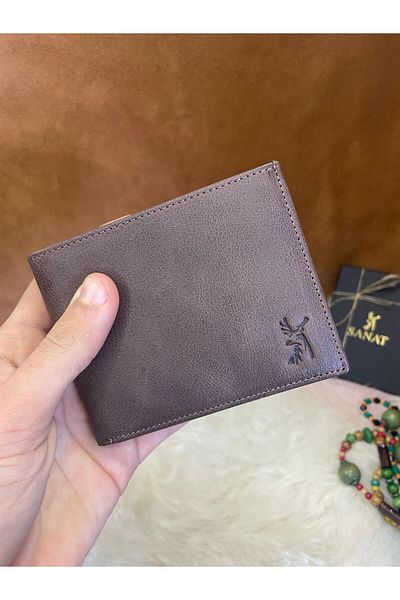 SANAT Sl-609 Genuine Leather Wavy Card Holder Id, Men's Wallet with Extra Card Holder Inside Driver's License Compartment