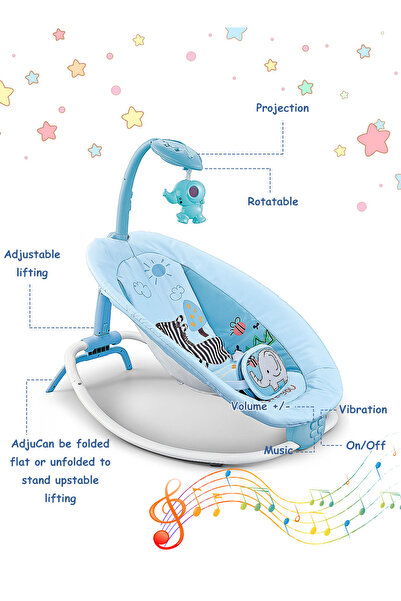 Ma Baby Multifunctional Baby Rocking Chair, Remote Control Baby Rocker Recliner