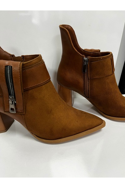 Mimoza KADIN TOPUKLU BOT TABA RENK  SÜET