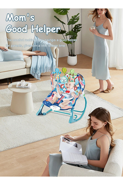 Ma Baby Multifunctional Baby Music Vibration Rocking Chair, Newborn Baby Rockers