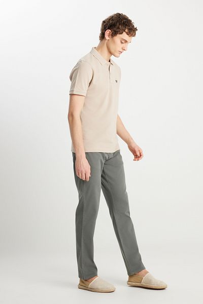 WRANGLER Texas Straight Fit Straight Cut Regular Waist Cotton Stretch Green Pants