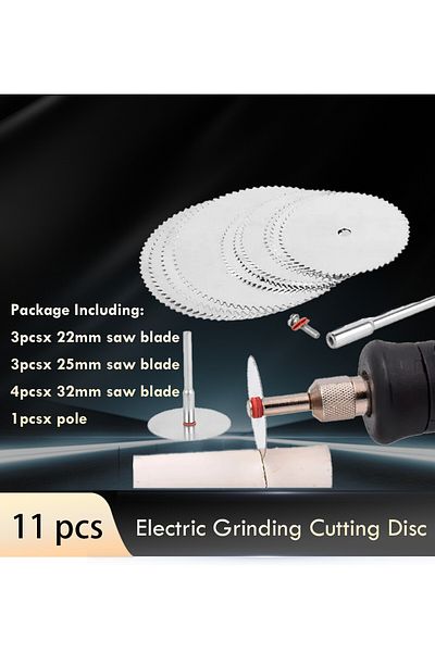 WENXING 10pcs Mini Circular Saw Blade Electric Grinding Cutting Disc Rotary Tool For Metal Cutter Power T...