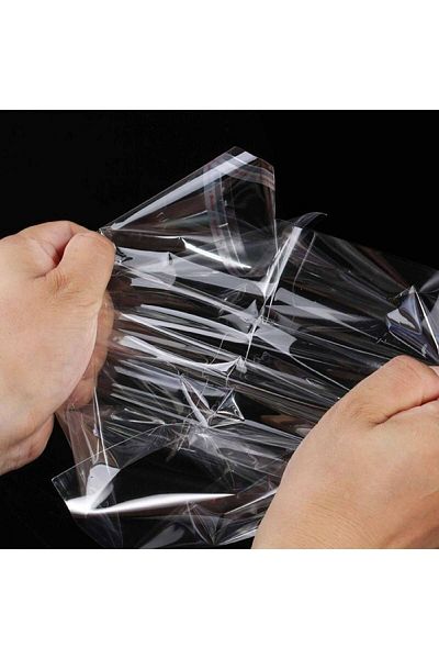 BossPack Mg Home Transparent Banded 10X20 cm Shiny Gelatin Bag 50 Pieces Transparent Gift Bag
