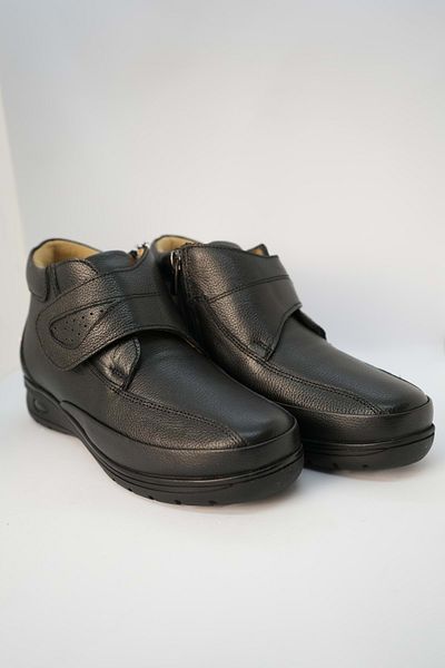 Kristal Dr.221 Full Orthopedic Γνήσιο Δερμάτινο Velcro Wide Fit Γυναικείες Μπότες