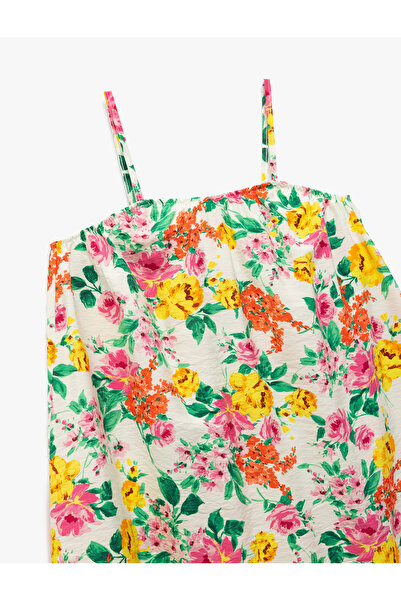 Koton Viskon A Kesim İp Askılı Çiçekli Elbise