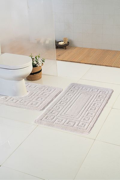 Moda Dekor Standard Πατάκι Μπάνιου Κρέμα 50x80 - 50x40 2 τεμαχίων