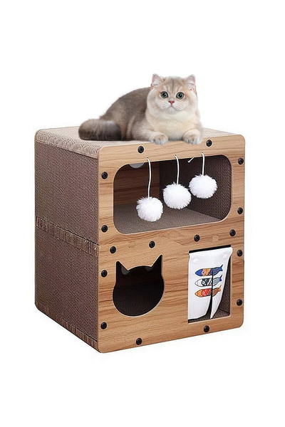 KidLe لوح خدش للقطط، سرير قطط، لوح خدش مقاوم للفصول الأربعة، منزل قطط عمودي