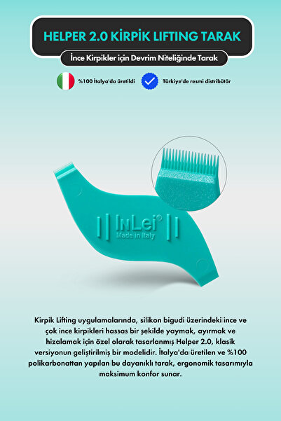 İnLei Helper 2.0 Profesyonel Italyan Kirpik Lifting Tarak 5'li Kutu