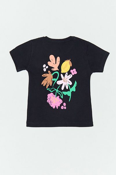 Fulla Moda 100% Cotton Front and Back Printed Girls' T-Shirt