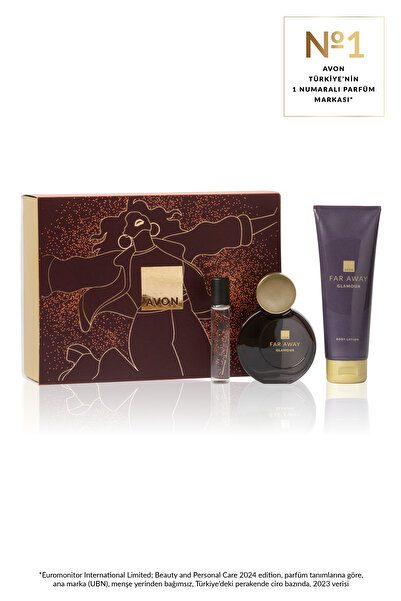 AVON Far Away Glamour Kadın Parfüm ve Vücut Losyonu Hediye Seti