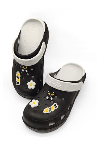 ONDR Terlik Comfortable Sole Sea Beach Cook Hospital Nurse Doctor Cross Sport Women Sandals Black White Slippers