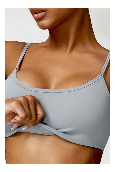 KAWN YOGA Womens X Back Sports Bra - Padded Low Impact Workout Yoga Bra with Removable Built in Bra