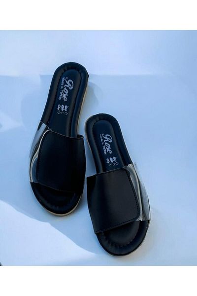 MODA SENİ Γυναικείες παντόφλες με διάφανο πλάι Ανοιχτό μπροστινό μέρος για εξωτερικούς χώρους και παντόφλες σπιτιού Σετ προίκας Γυναικείες παντόφλες