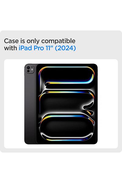 Spigen جراب Spigen Air Skin Pro OneTap لجهاز iPad Pro 11 بوصة (2024) M4 Magnetic Folio Full Cover - رمادي