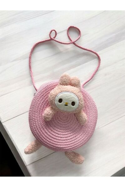 EyER Shoping Geantă din răchită Sanrio My Melody cu curea reglabilă