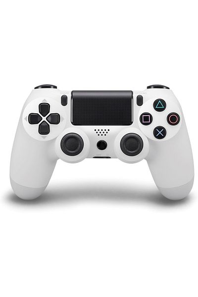 COOYA Wireless Game Controller Compatible with Ps4,with LED indicator Light,Adjustable Weight,White