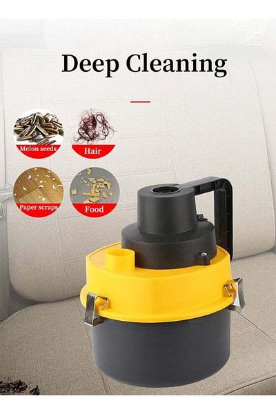 COOYA Multifunctional Car Vacuum Cleaner, Portable Wet and Dry Use Portable, for Home/Car Wash(Yellow)