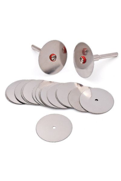 WENXING 10pcs Mini Circular Saw Blade Electric Grinding Cutting Disc Rotary Tool For Metal Cutter Power T...