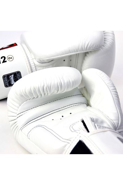 TWINS Bgvl3-Wh Boxing Gloves White Leather Muay Thai Gloves
