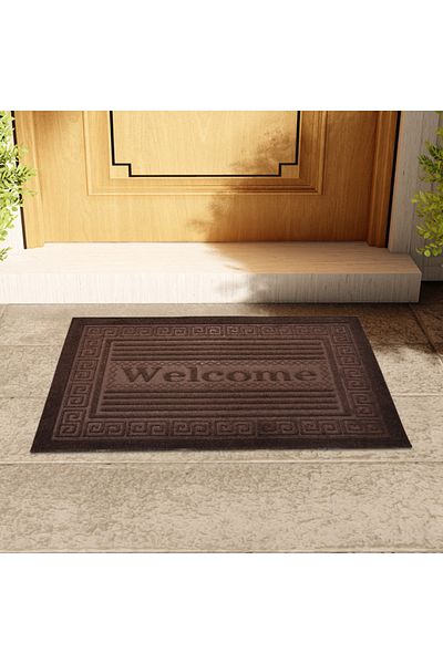 Choice 38x58cm coffee dust-proof entrance welcome mat,comfortable anti slip entrance carpet,autumn and wint