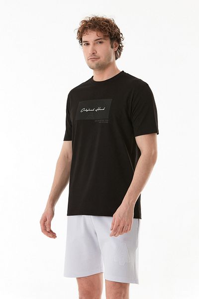 Fulla Moda Μπλουζάκι με ανάγλυφο εμπριμέ λαιμόκοψη