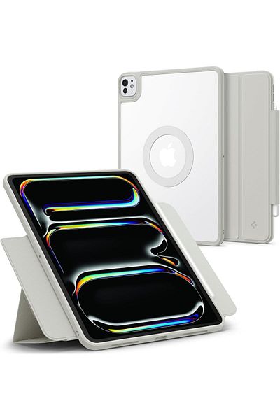 Spigen جراب Spigen Air Skin Pro OneTap لجهاز iPad Pro 11 بوصة (2024) M4 Magnetic Folio Full Cover - رمادي