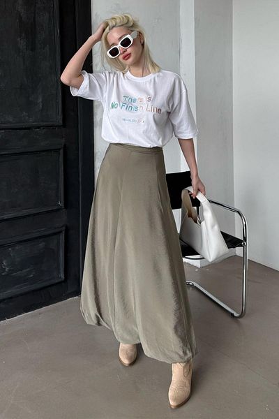 Madmext Green Balloon Skirt Mg2319