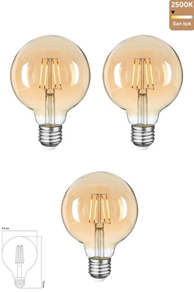 Heka Rustik Led Ampul E27 G95 6W 2500K Gün Işığı ERD-82