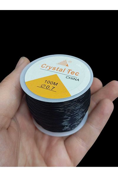 Ralp Moda Flexible Black Fishing Line for Jewelry Making 100 Meters 0.7 mm