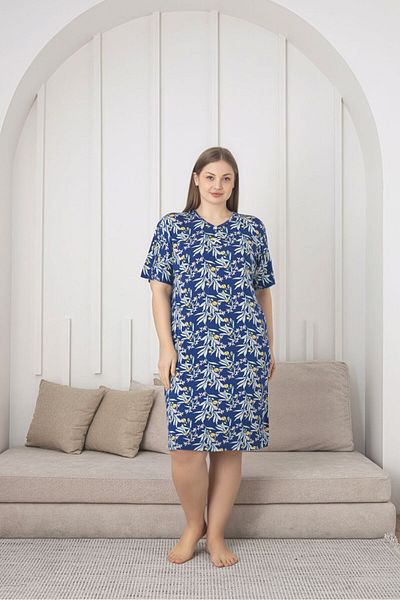 Asel Large Size Lycra Combed Cotton Dress