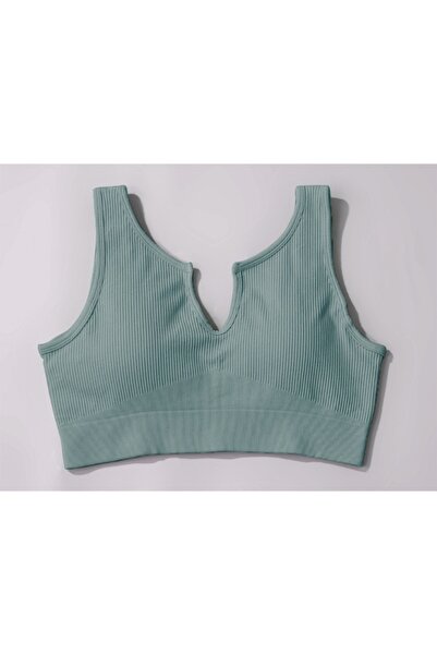 KAWN YOGA حمالة صدر رياضية نسائية على شكل حرف U - حمالة صدر مبطنة منخفضة التأ...