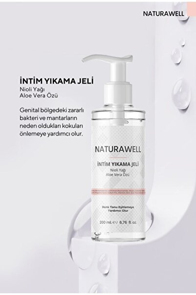Naturawell İntim Ph Dengeli Hassas Genital Bölge Yıkama ve Temizleme Jeli 200 ml