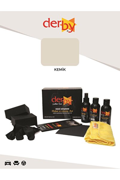Derby Kemik Deri Döşeme Ve Direksiyon Boyama Ve Yenileme Seti - 3'lü Set