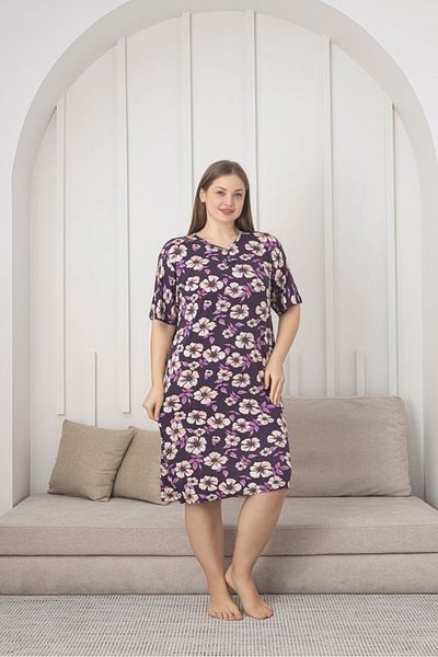 Asel Large Size Lycra Combed Cotton Dress