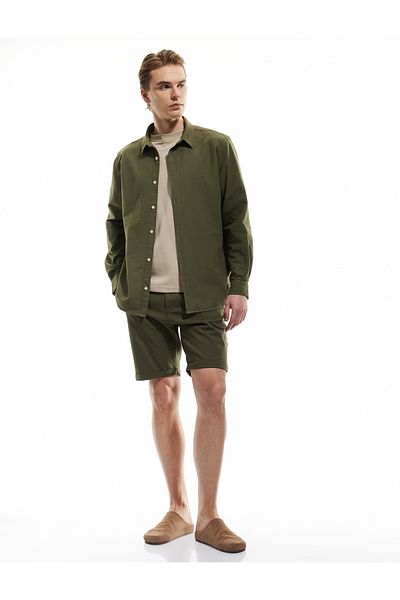 Koton Βαμβακερό καλοκαιρινό σορτς Chino Pocket Bermuda Slim Fit