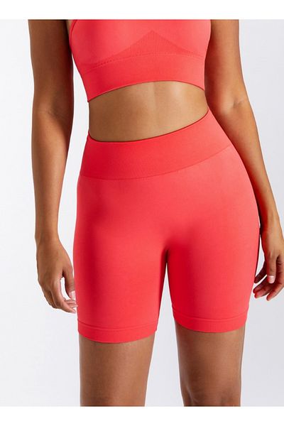 KAWN YOGA Womens High Waist Contour Seamless Workout Sport Yoga Shorts Tummy Control.