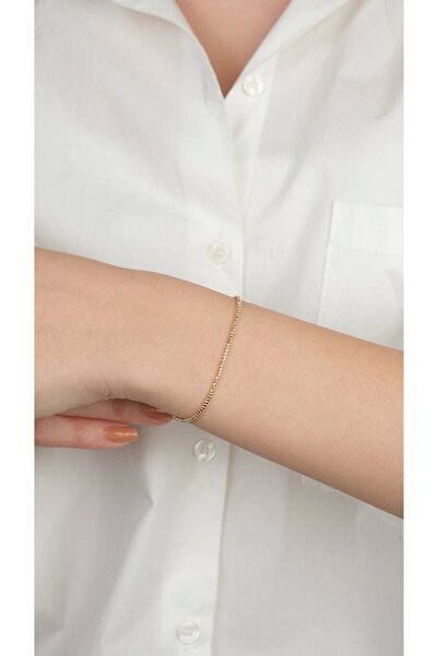 Arpaş 14 Ayar Altın İnce Toplu Boncuk Bileklik