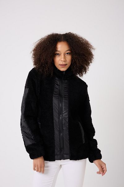 firststops Sports Women's Black Windproof Welsoft Double Coat