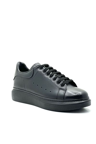 BESS SHOES Genuine Leather Black Men's Sports Shoes – Orthopedic, Lightweight, Comfortable, Non-Slip Sole, Stylish, Casual Sneaker