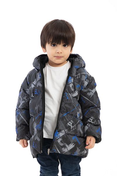 Firststops Sports Men's Coat - Water and Wind Proof Hooded Toothed Pattern Fleece