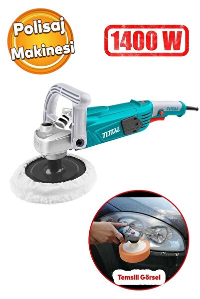 TOTAL Total TP1141806 Polisaj Makinesi Elektrikli Kablolu 180 mm 1400 W Far Parlatma Pasta Cila Kaporta