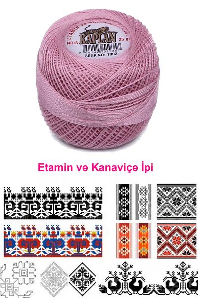 Kaplan Alray Etamin και Kanaviçe Νήμα 8 Νο Κωδικός/χρώμα: 1002 - Royaleks
