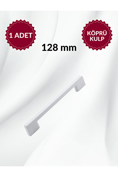 MKLAKS Köprü Plastik 128 Mm Beyaz Plastik Kulp Mobilya Çekmece – Dayanıklı Ve...