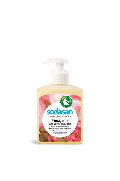 Sodasan صابون سائل مع وردة (روز-أوليف) 300 مل4019886076364