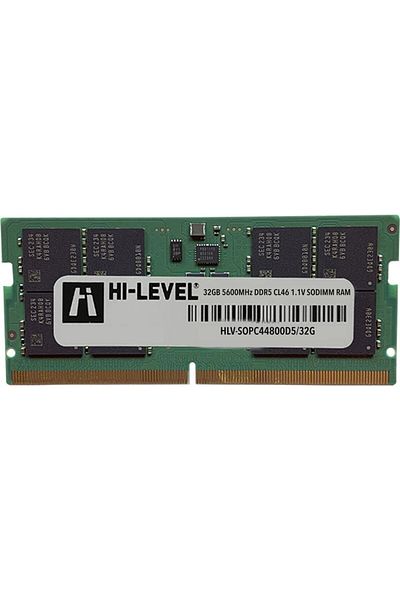 Hi-Level 32Gb 5600Mhz Ddr5 Cl46 1.1V Sodımm Ram Hlv-Sopc44800D5/32G
