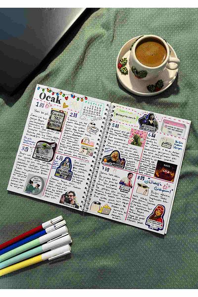 Copyrite Mood Fun Sticker Book 230 de bucăți pentru Bullet Journal, Scrapbook, Laptop, Mood Sticker