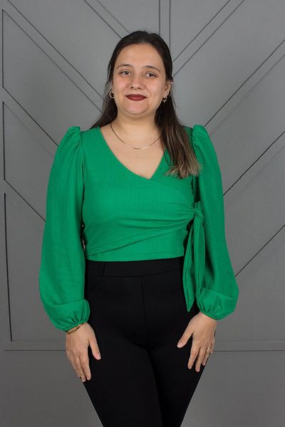 Truva XXL Large Size Front Tie Blouse