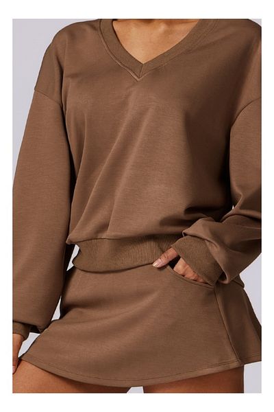 KAWN YOGA Womens Loose Fit Light Sweatshirt.