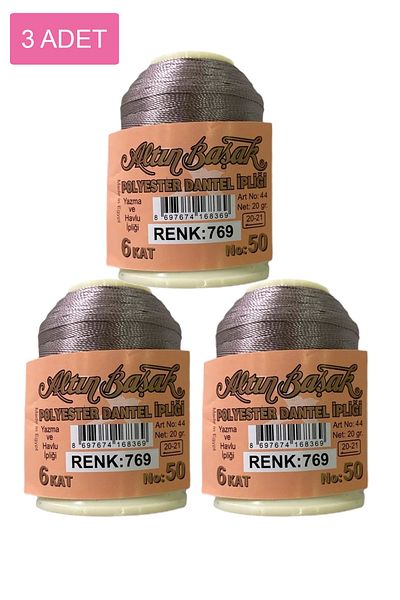 Ceet Markets Alray 3 Pieces Gold Spike Needle and Lace Thread 20 Gr - Royaleks - No: 769