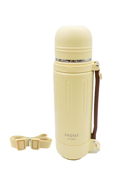 GLANCE Take Trip 1200ml Cream-Brown Shotay Flask